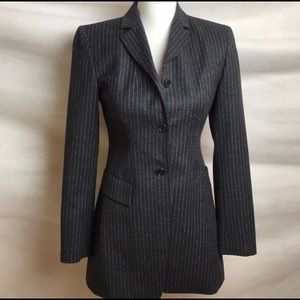Emanuel Ungaro Wool Gray Pin-stripe Pant Suit 2-4